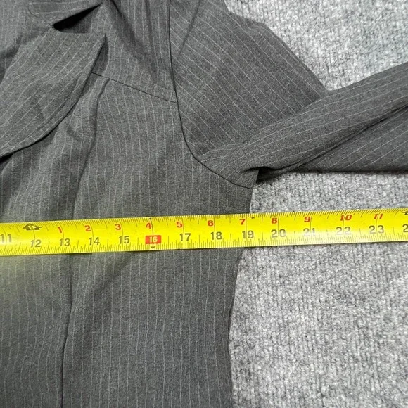 Spago Blazer Jacket Womens 10 Charcoal Gray Single Breasted Notch Lapel Formal - Picture 9 of 14